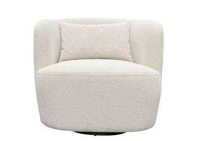China Fabric Swivel Chair Waist Pillow Padded Seat Armchair for Living Room Bookroom for sale