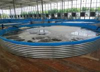 China Galvanized Sheet Aquariums Tarpaulin Fish Breeding Tank 30M Diameter Large for sale