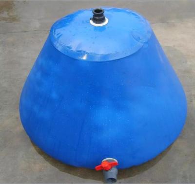 China 2000L PVC Foldable Rain Water Tank Round Top For Fire Fighting Self-Standing Water Tank for sale