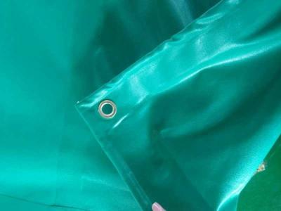 China 750g Flexible Fire Retardant Tarpaulin , Dirt Protection Clear Plastic Tarpaulin For Dam Protection for sale