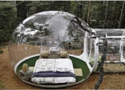 China Klares aufblasbares Blasen-Zelt-aufblasbares doppeltes nähendes klares Campingzelt-aufblasbares Festzelt zu verkaufen