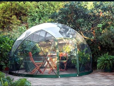 中国 鉄骨フレームのドームのキャンプ テントが付いているカスタマイズされた防水防風の動産の測地線ドームのテント 販売のため