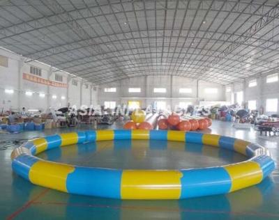 China Round Inflatable PVC Swimming Pool , 3.5M*3.5M PVC Inflatable Pool For Beaches Swimming Pool Material for sale