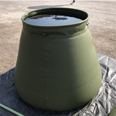 China High-Frequency 5000L Tarpaulin Water Tank Army Green Military Water Storage Tank for sale