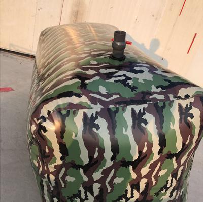 China Camouflage Tarpaulin Water Bladder Drinking Water Storage Tank For Army Portable Water Tanks for sale