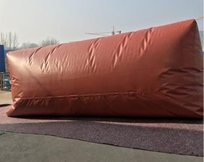 China Flexible PVC Red  Methane Storage Tank With TPU Tarpaulin For Cooking Fuel for sale