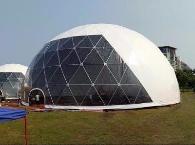 China 18M Waterproof Anti - UV Geodesic Dome Tent With Steel Pipes For Event Party for sale