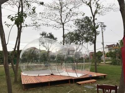 China Hotel-klares aufblasbares Blasen-Zelt, aufblasbares transparentes Zelt im Freien für das Kampieren zu verkaufen