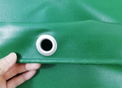 China 650gsm Waterproof UV Stabilized PVC Truck Cover B1 Flame Retardant In Green Color for sale