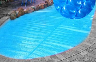 China 500um Blue Swimming Pool Solar Cover Heating Blanket For Above Ground Private Solar Pool Cover for sale