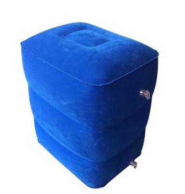China Portable PVC And Flocking Foot Cushion Inflatable Footrest Pillow for sale