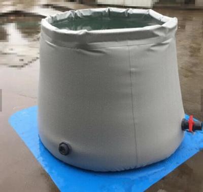 China Grey Flexible Onion Shape 1.2MM Tarpaulin Water Tank Portable Water Tanks Water Holding Tank for sale