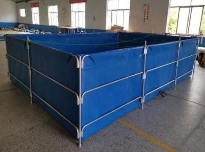 China Outdoor And Indoor 30000L PVC Tarpaulin Foldable Fish Tank Fish Pond Plastic Tank for sale
