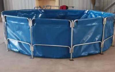 China 4m Diameter Foldable PVC Tarpaulin Tilapia Fish Farming Tank Collapsible Fish Tank for sale
