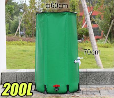 China Movable PVC 200L Rainwater Collection Barrel For Garden Rain Storage for sale