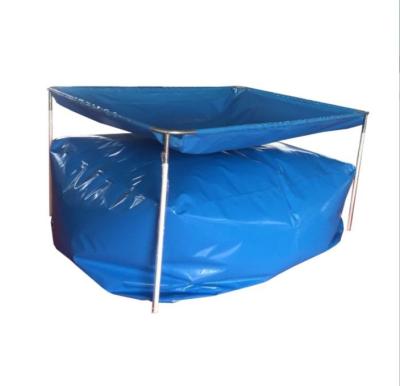 China 2500L PVC Tarpaulin Water Tank Foldable Steel Frame Rainwater Collect for sale
