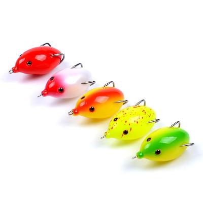 China 5 Colors  5.50CM/12.20g Frog Lure Mullet Snakehead Fish Soft Bait Fishing Lure for sale