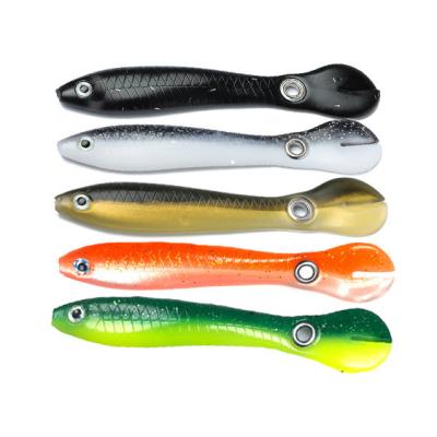 China 5 Colors 10CM/6g PVC Loach Soft Lures Tail Fish Baits Plastic Fake Bait Fishing Lure for sale
