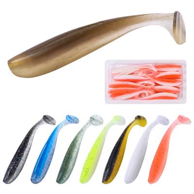 China 14 Colors 6CM/1.6g 20PCS/Bag Mullet Fish Bait Dragonfly Sinking PVC Soft Lures Fishing Lure for sale