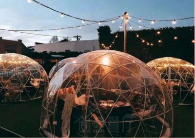 China Steel Frame Coffee Geodesic Dome Tent Clear PVC For Restaurant for sale
