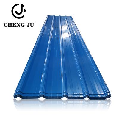 China A cor azul galvanizada da telha de telhado da cor 1000-1220mm da folha do telhado da luz solar Prepainted à venda