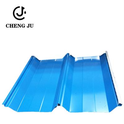 China DX51d galvanizou a folha azul telhando de aço do telhado do metal da cor do material de construção moderno das folhas à venda