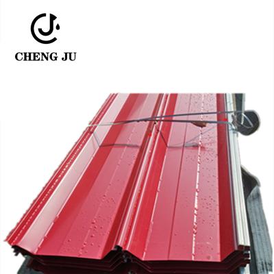 China Tejas de tejado acanaladas rojas de acero prepintadas del material de construcción del metal de la hoja que cubren 0.12-3m m en venta