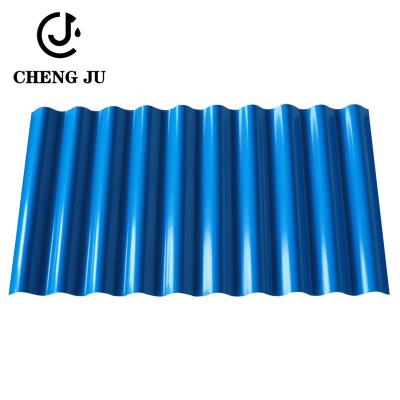 China Pressed Steel Roofing Sheets Blue Color Galvanized Colored Corrugate Roofing Steel Sheet Tiles for sale