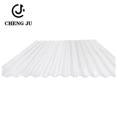 Cina Tetto trasparente in fibra di resina smaltata piastrella ondulata trasparente in lamiera di PVC in vendita