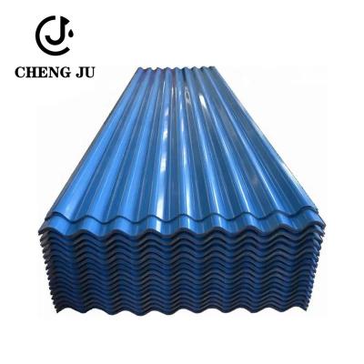 China Corrugated Galvanized Steel Roofing Sheets Blue Color Corrugate Roofing Steel Sheet Tiles for sale