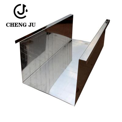 China Prime Quailty Roof Rain Gutter Metal Roofing Panel Parts Stainless Steel Rain Gutter for sale
