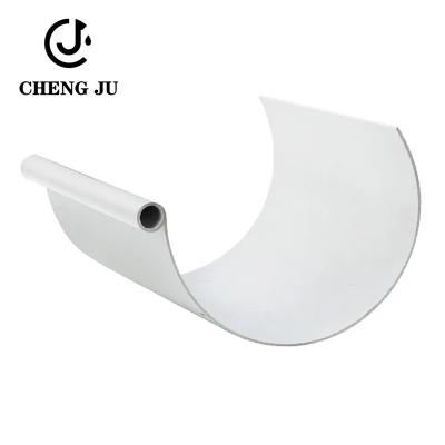 China Roofing Building Material PVC Rain Gutter Fittings Plastic Rainwater Gutter for sale