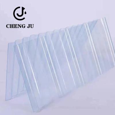 中国 0.8-3mmは半透明なポリ塩化ビニールの屋根ふきシート繊維の樹脂3000mm-11800mmを波形を付けた 販売のため