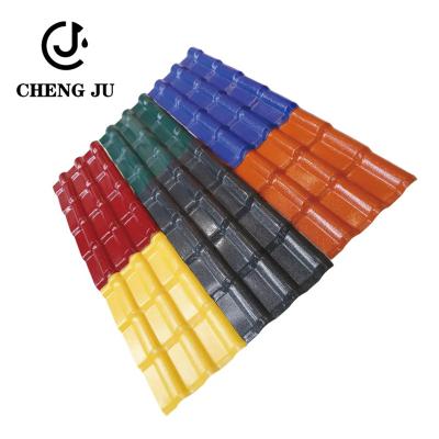 China Kunstharz-PVC-Fliesen-Deckung bedeckt Farbüberzogener Dachziegel PVC-Plastikdachplatte zu verkaufen