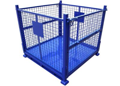 China Collapsible Pallet Mesh Cage Stackable Stillages Storage Container for sale