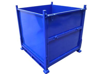 China Stackable Metal Steel Stillage Cage Container With Solid Side 1T-2T Load for sale