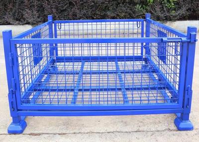 China Wire Metal Cages And Pallets Lockable Stillage With Detachable Doors for sale