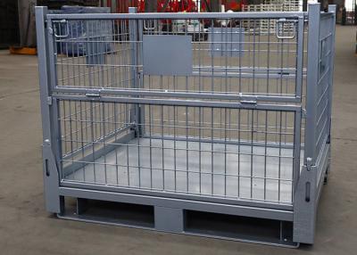 China Foldable Transport Stillages Pallet Cage Industries 4 Way Entry 1200x1000 for sale