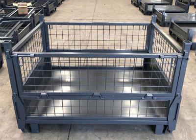 China Large Flat Pack Mesh Stillage Cage For Warehouse Storage 1800Kg for sale