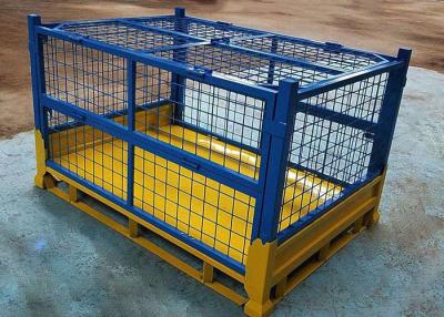 China Collapsible Pallet Rack Cage Lockable Stillage For Warehouse Storage for sale