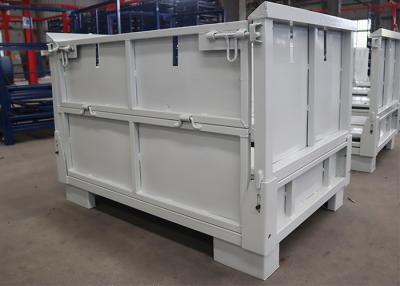 中国 倉庫のために積み重なる再使用可能な鋼鉄白い低い台の木枠 販売のため