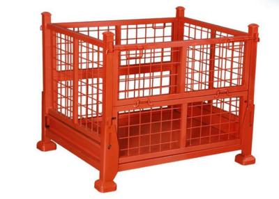 China Collapsed Stillage Pallet Warehouse Racking Cages Stackable Assembled for sale
