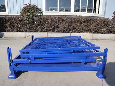 China 500 - 1000kg Heavy Duty Wire Mesh Pallet Cage For Warehouse Storage for sale