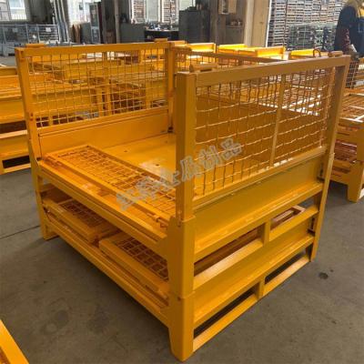 中国 Heavy Duty Padlock Stillage Pallet Cage Galvanized Powder Coated 1000kg-2000kg Load Capacity 販売のため