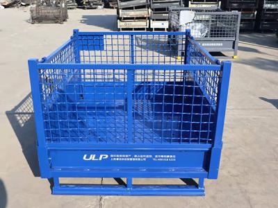 China Custom Folding Steel Stillage Cage With Latch Lock For Secure Storage for sale