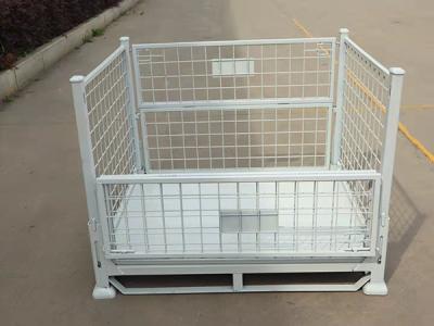 China Powder Coating Steel Collapsible Pallet Cage For Logistics Application for sale