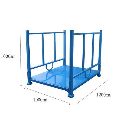 Cina Folding Stacking Fabric Roll Pallet Stillages Cage Pallet Rack For Textile Fabric Roll Warehouse in vendita