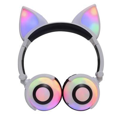 China Headband Earphone for Kids Girls Earbuds Wired Rechargeble Cute Fox Ear Headset for sale