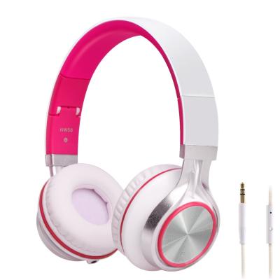 China Stereo Sound Headphones Wired Foldable Headset Stereo With Mic Deep Bass for sale