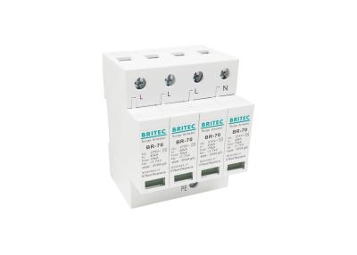 China Imax 70kA Type 2 Surge Protection Device 4P Overvoltage Arrester 35mm Din Rail for sale